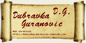Dubravka Guranović vizit kartica